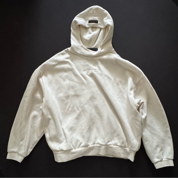 Men's Cream Essentials Fear of God Hoodie/M - Picture 2 of 8